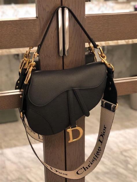 dior saddle bag black on black|dior saddle bag on model.